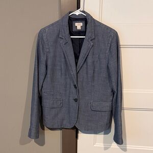 J. Crew Chambray Blue Blazer